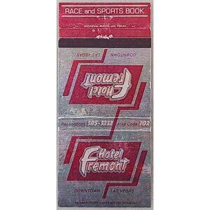 Vintage Hotel Fremont Race & Sports Book Matchbook Cover Las Vegas NV Nevada
